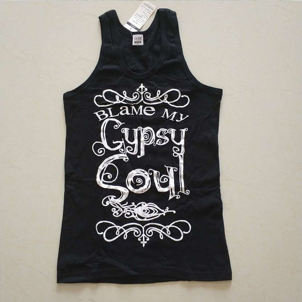 Gypsy Soul Letter Print Tank Top